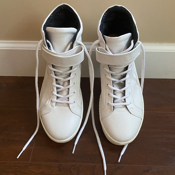 Royal Republiq High Ankle Leather Lace-Up Sneakers with Velcro Straps Size 9 - Picture 5 of 12